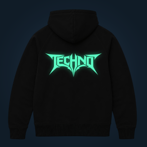 Techno zipped hoodie
