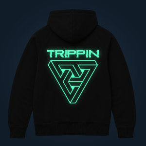 Trippin zipped hoodie