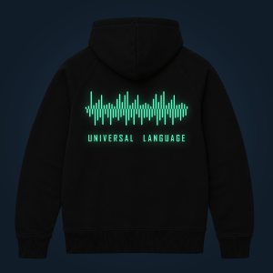 Universal Language zipped hoodie