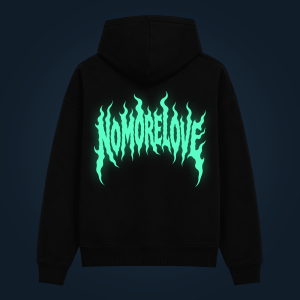 NO MORE LOVE hoodie back print