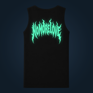 NO MORE LOVE tank top men back print