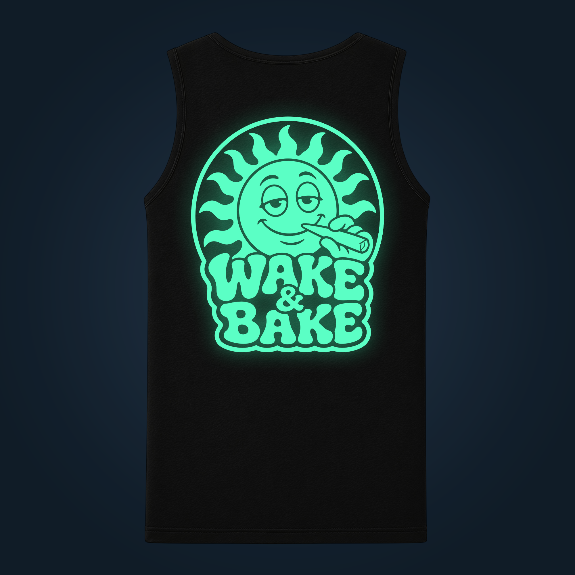 WAKE & BAKE tank top men back print