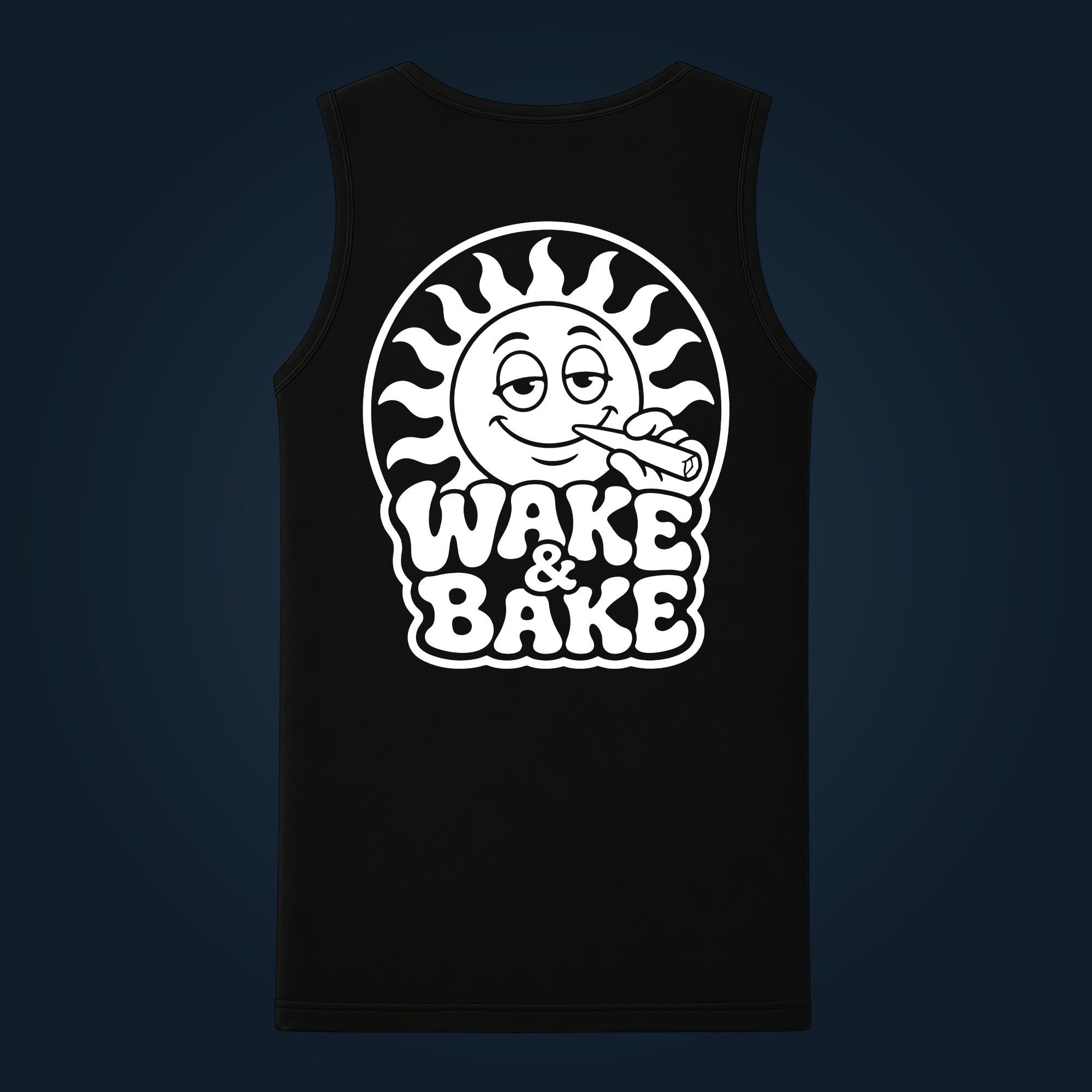 WAKE & BAKE tank top men back print - Image 2