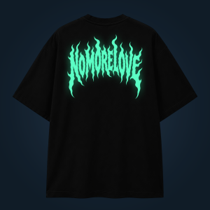 NO MORE LOVE oversized t-shirt backprint