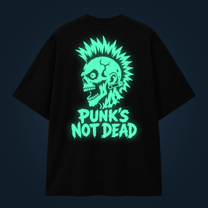 PUNK’S NOT DEAD oversized t-shirt backprint