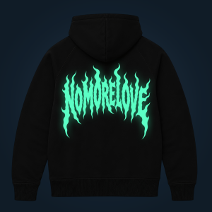 NO MORE LOVE zipped hoodie
