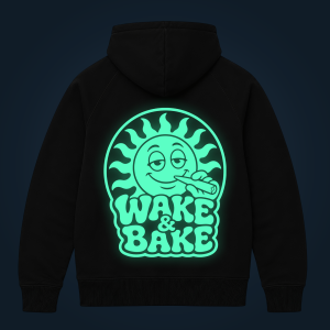 WAKE & BAKE zipped hoodie