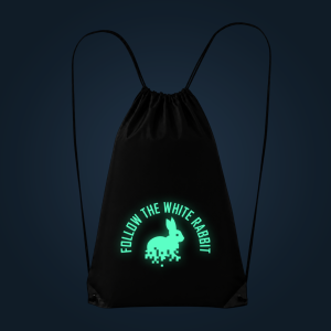 FOLLOW THE WHITE RABBIT BAG