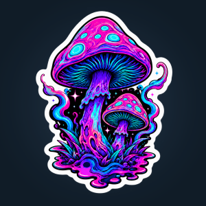 MUSHROOM STICKER 80 × 100 mm
