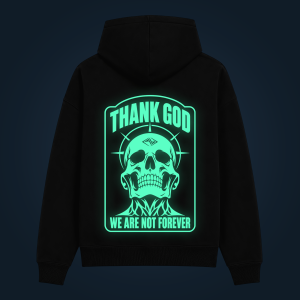 THANK GOD hoodie back print