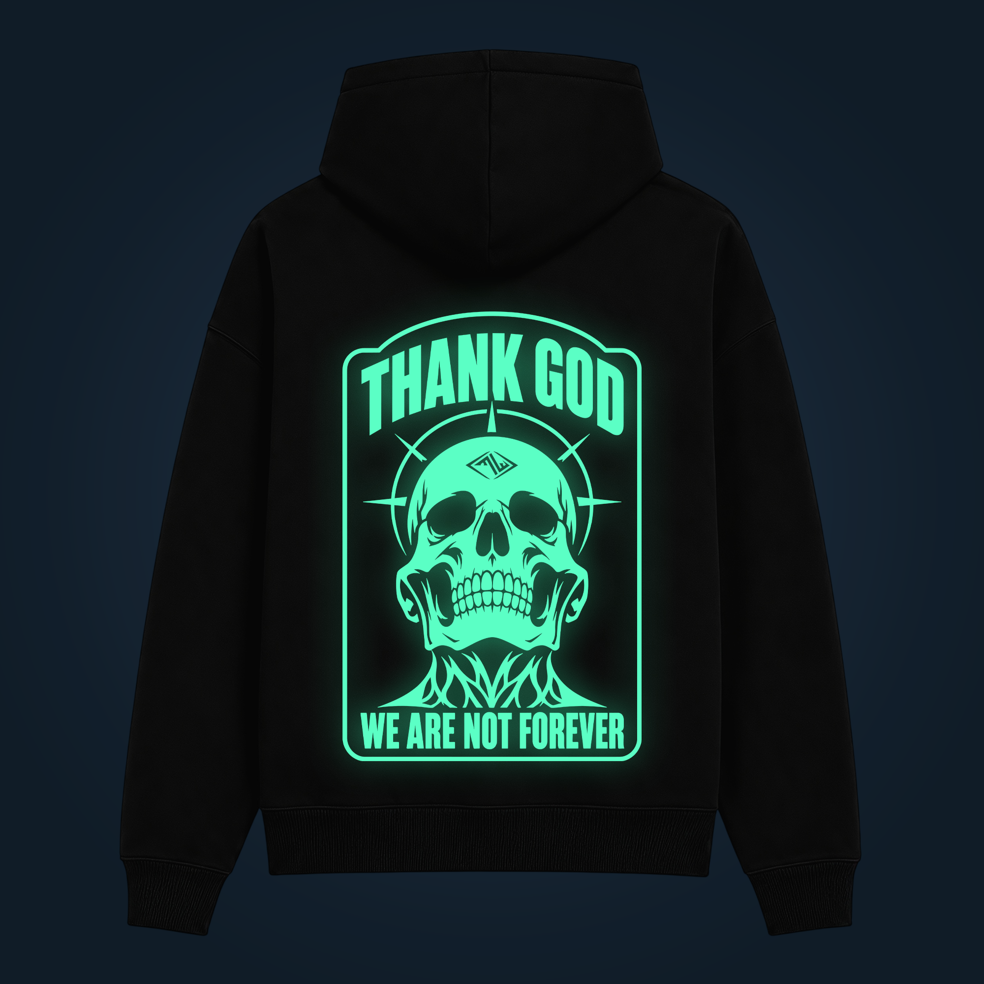 THANK GOD hoodie back print