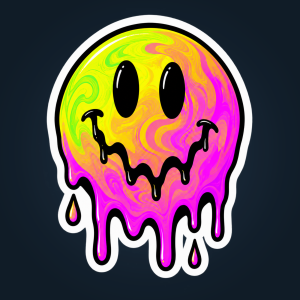 SMILE STICKER 80 × 95 mm