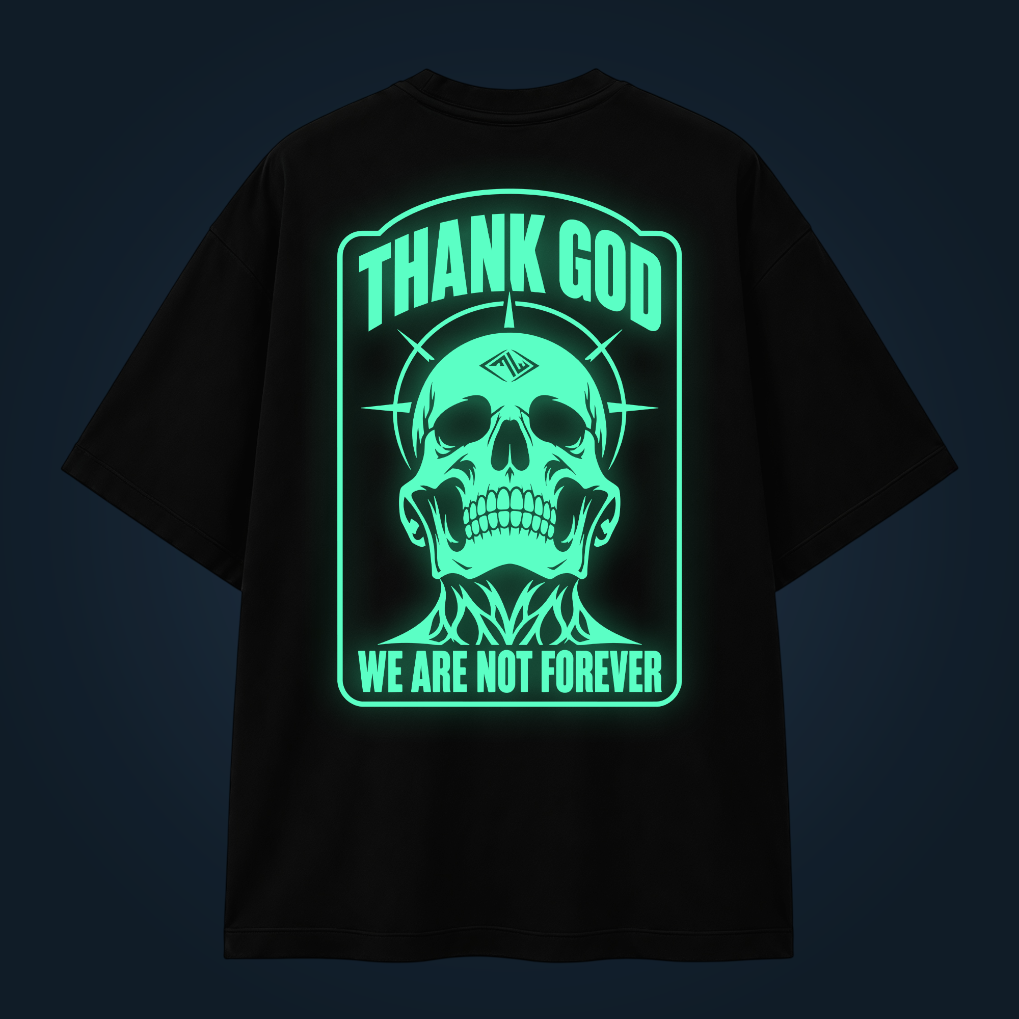 THANK GOD oversized t-shirt backprint