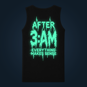 AFTER 3:AM tank top men back print