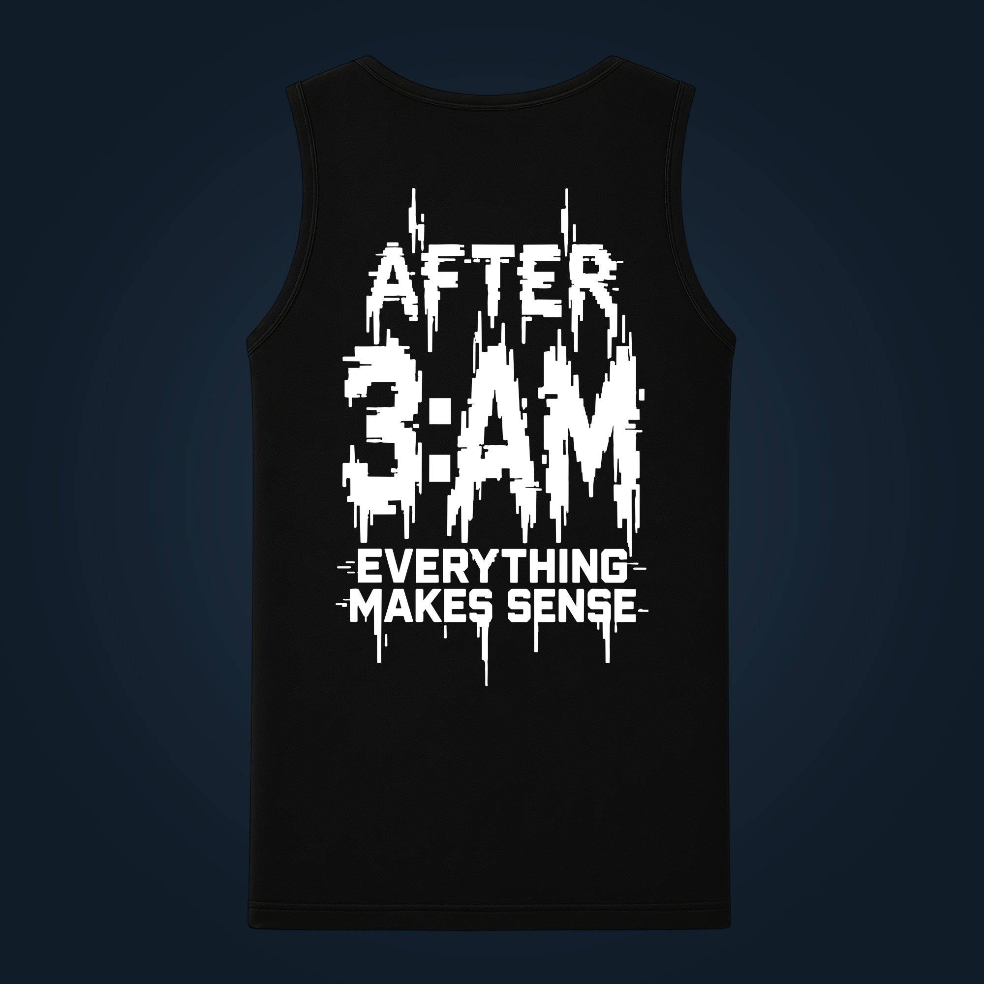 AFTER 3:AM tank top men back print - Image 2