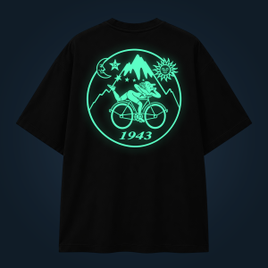 BICYCLE DAY oversized t-shirt backprint