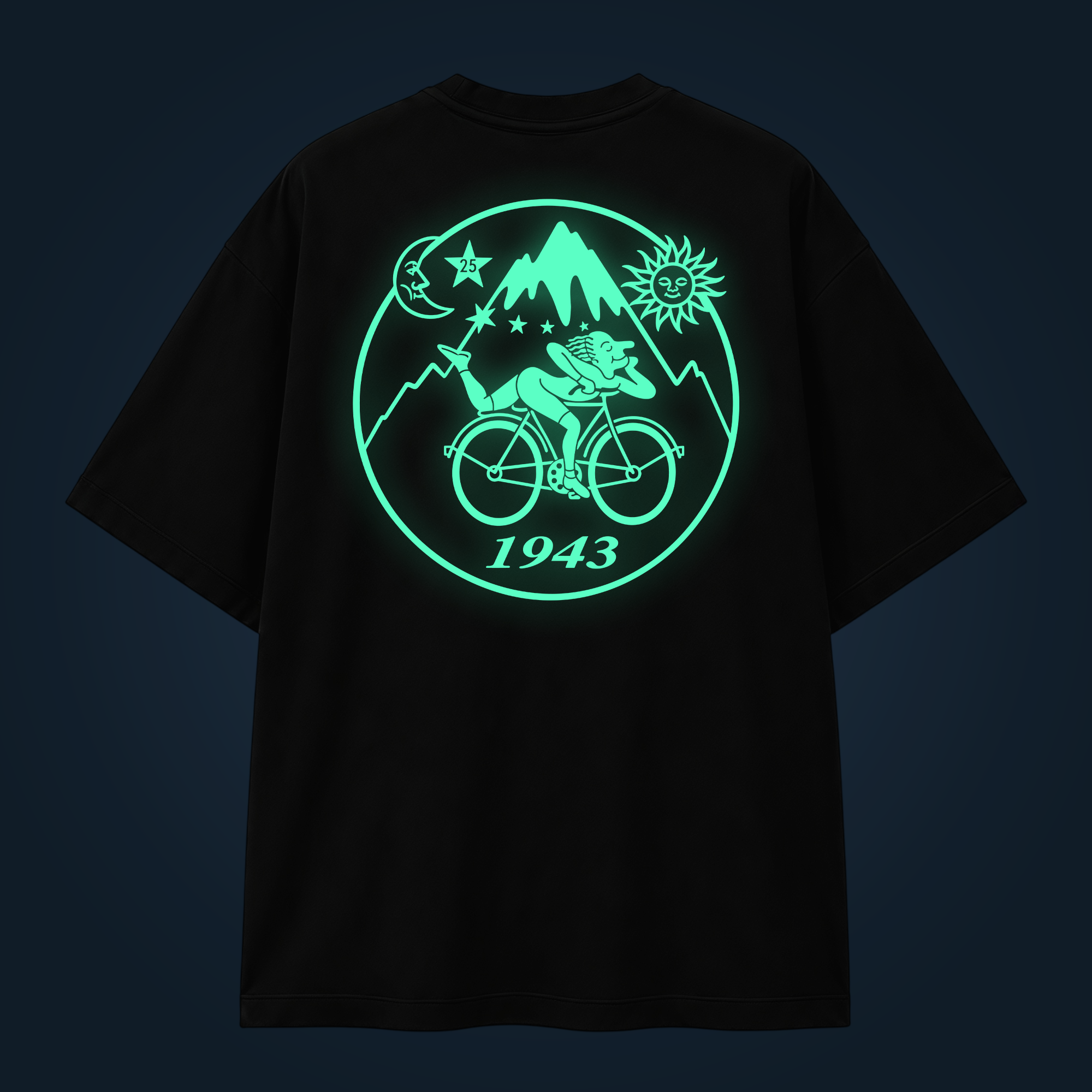 BICYCLE DAY oversized t-shirt backprint