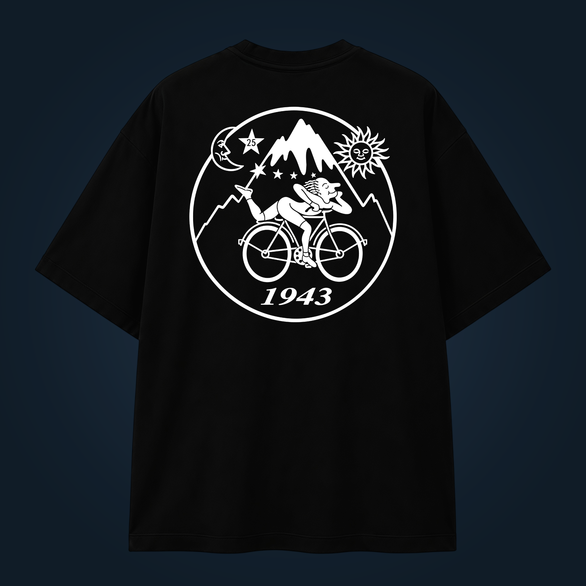 BICYCLE DAY oversized t-shirt backprint - Image 2