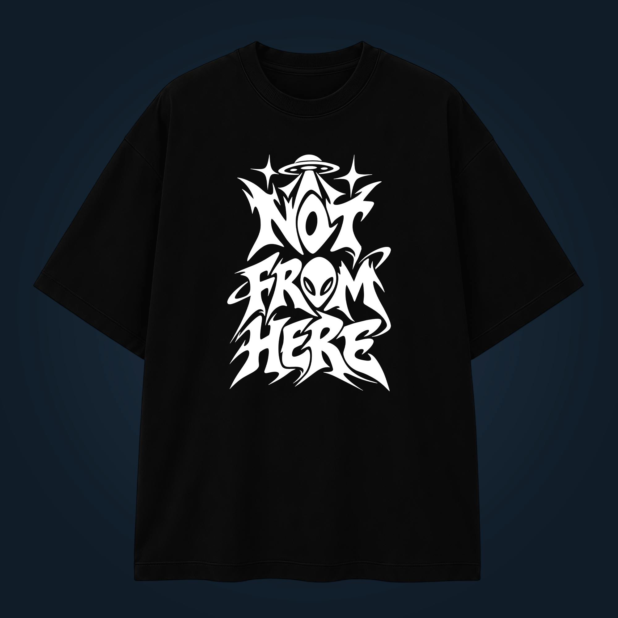 NOT FROM HERE oversized t-shirt - Image 2
