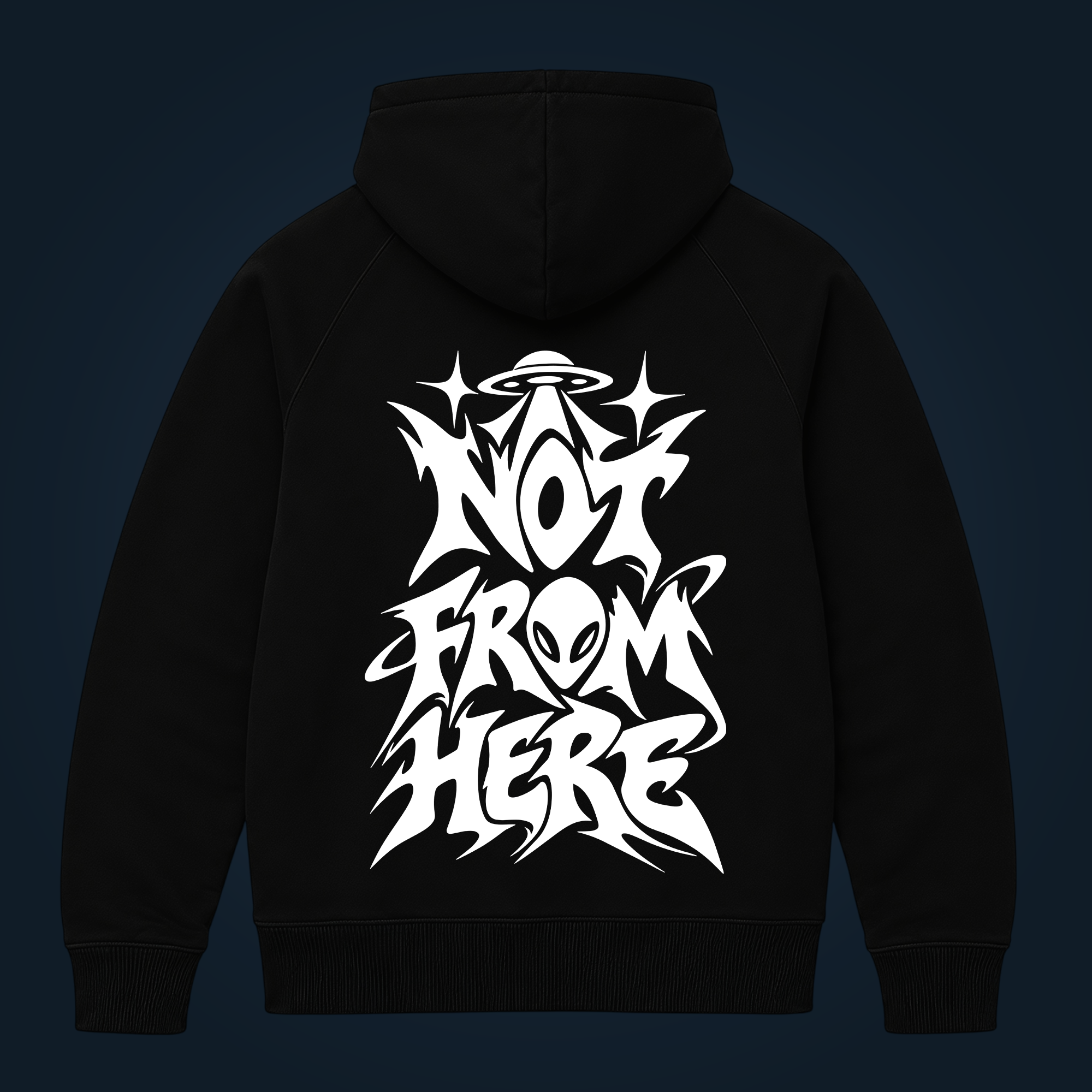NOT FROM HERE zipped hoodie - Image 2