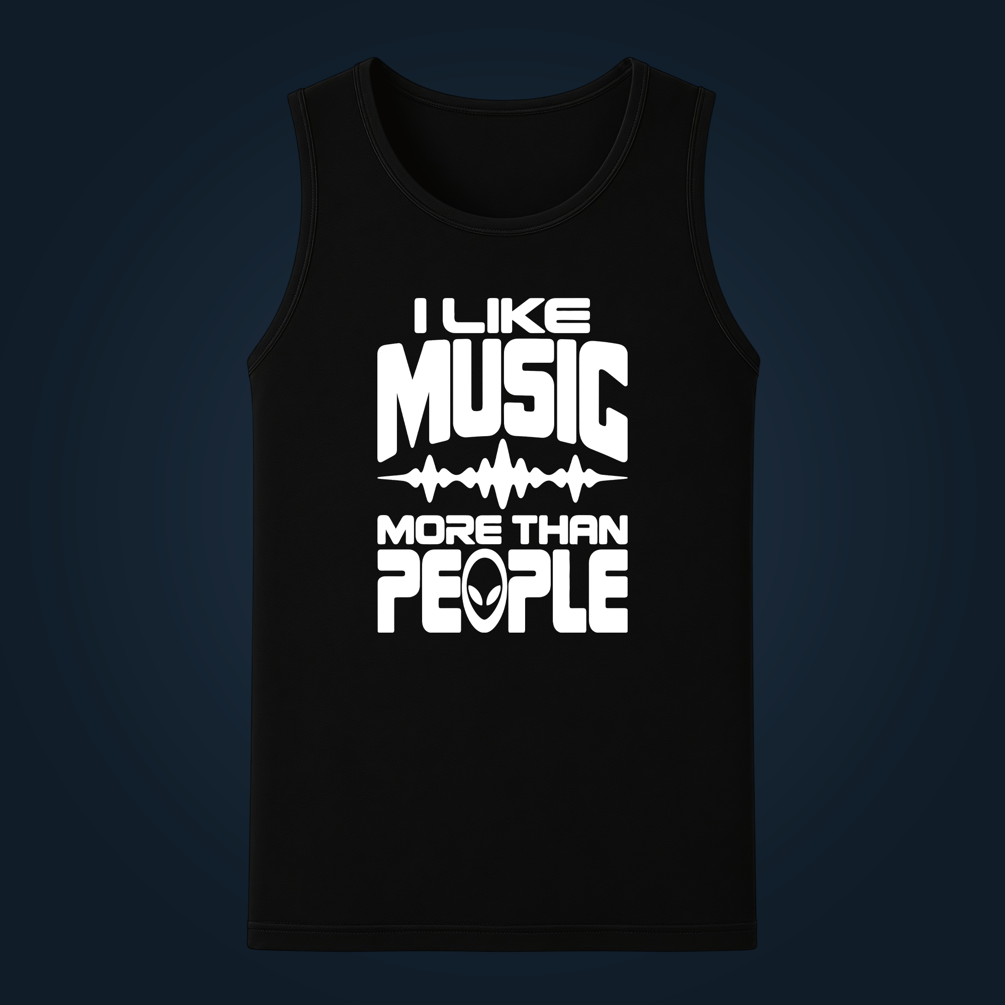 I LIKE MUSIC MORE THAN PEOPLE tank top men - Image 2