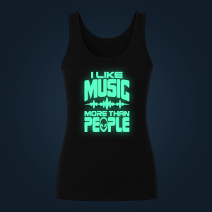 I LIKE MUSIC MORE THAN PEOPLE tank top women