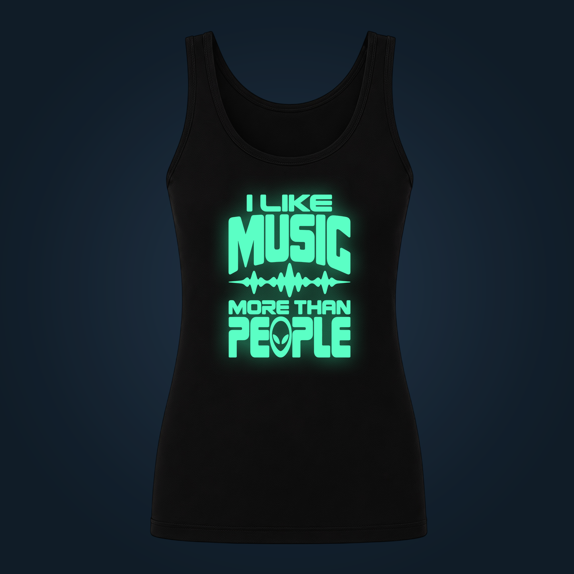 I LIKE MUSIC MORE THAN PEOPLE tank top women