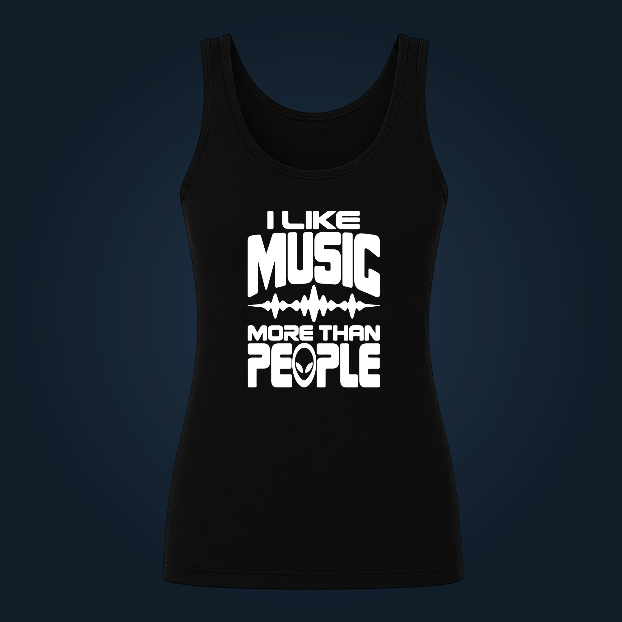 I LIKE MUSIC MORE THAN PEOPLE tank top women - Image 2